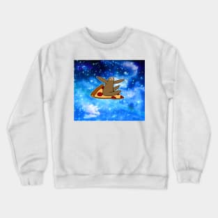 Pizza Sloth Night Sky Crewneck Sweatshirt